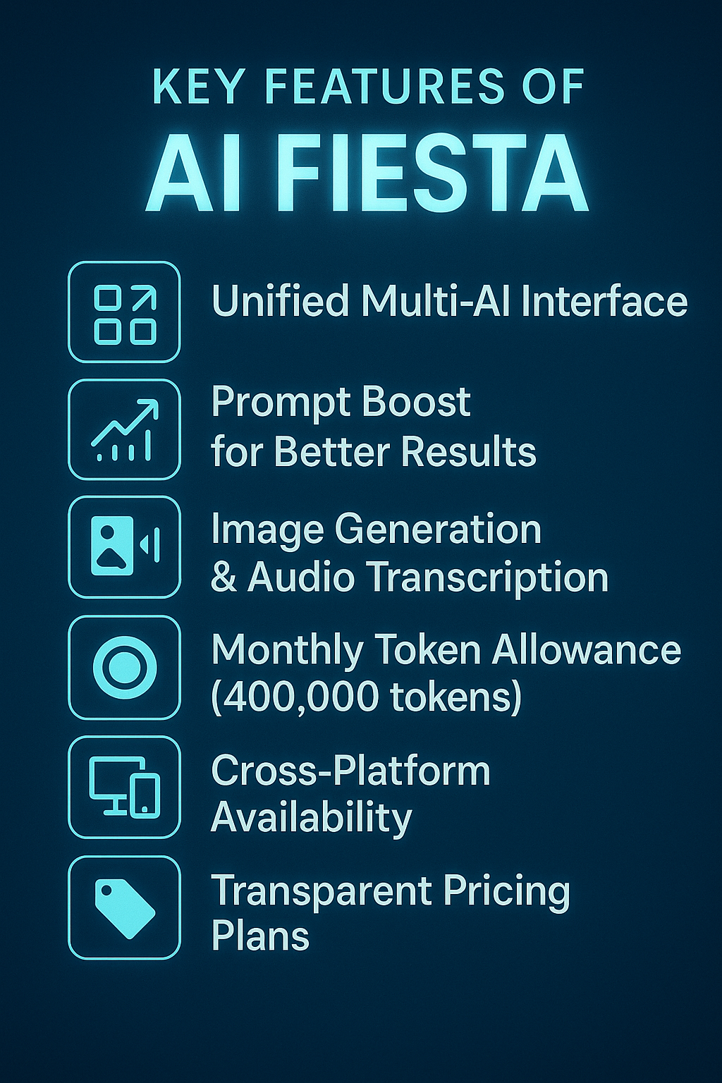 AI Fiesta key features