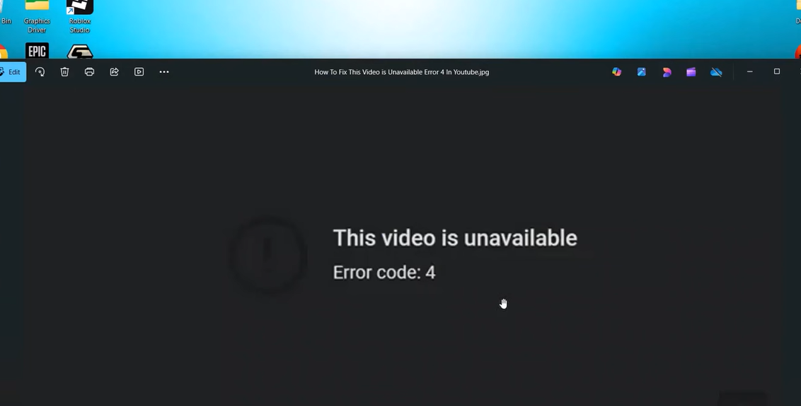 Youtube This Video Is Unavailable Error Code 4